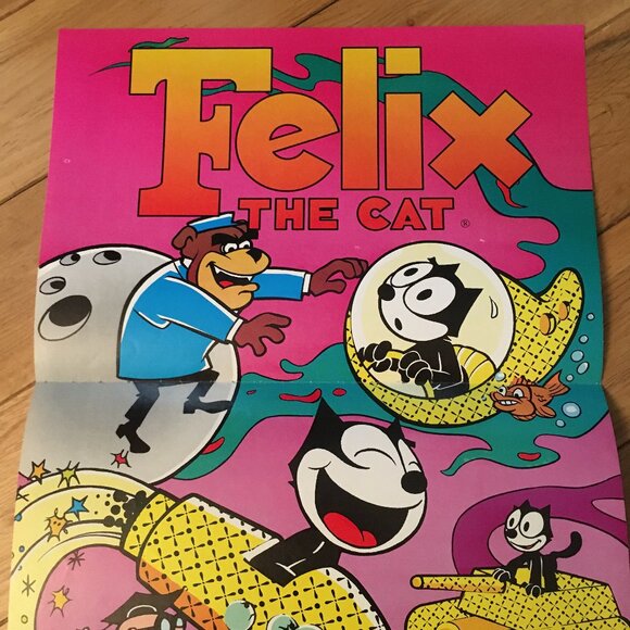 Retro 90s Felix the Cat Nintendo Power Magazine Poster - Picture 2 of 7